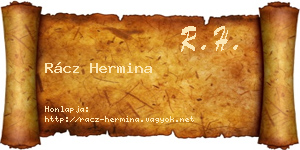 Rácz Hermina névjegykártya
