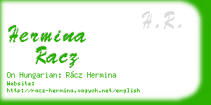 hermina racz business card